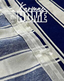 Balkon Perdesi Branda Kumaşı-Yağmur Geçirmez-Kalın-Bağcıklı-Düğmeli (Mavi/Beyaz)