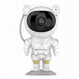 Astronot Gece Lambası Çocuk Genç Odası Için Kumandalı Uzay Efekti Gökyüzü Projeksiyon Işık