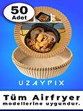 50 adet Airfryer Yağlı Kağıt Pişirme Kağıdı Philips Tefal Xiaomi Kumtel Arçelik Karaca Cosori