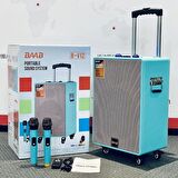 NDR-BV12 BÜYÜK BOY BLUETOOTH HOPARLÖR KABLOSUZ TEKERLEKLİ TAŞINABİLİR KABLOSUZ SPEAKER TOPLANTI ANFİ