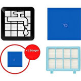 srfn ticaret Philips Powerpro Compact/Powerpro City FC9515 Uyumlu Hepa Filtre Seti