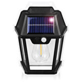 Sensörlü Gün Işığı Rustik Güneş Enerjili Bahçe Ev Balkon Teras Veranda Aydınlatması Solar Aplik