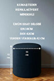 VENICE Modern Peluş Silindir Puf – Yumuşak Dekoratif Bench