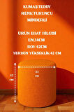 VENICE Modern Peluş Silindir Puf – Yumuşak Dekoratif Bench
