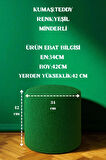 VENICE Modern Peluş Silindir Puf – Yumuşak Dekoratif Bench