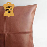Veno %100 Hakiki Deri Kırlent Dolgulu 45x45 (1 adet)
