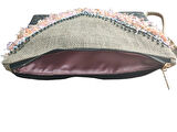 El Yapımı Boncuk İşlemeli Kadın Portföy Clutch El Çantası 