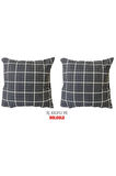 Kırlent Yastık Dolgulu Fermuarlı Vip Yastık 2 Adet-43x43 Cm(gri Pano)