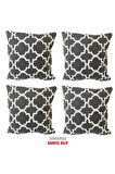 Kırlent Yastık Kılıfı Vip Yastık Kılıfı 4 Adet-43x43 Cm(büyük Karaçatı)