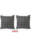 Kırlent Yastık Kılıfı Vip Yastık Kılıfı 2 Adet-43x43 Cm(karaçatı)