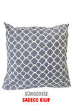 Kırlent Yastık Kılıfı Vip Yastık Kılıfı 2 Adet-43x43 Cm(griçatı)