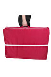 Katlanır Yatak Yer Yatağı Sünger Yatak Taşınabilen Tek Kişilik 80x180 Kırmızı-6 Cm
