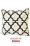Kırlent Yastık Dolgulu Fermuarlı Vip Yastık 1 Adet-43x43 Cm(alaçatı)