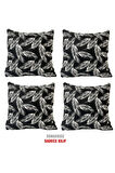 Kırlent Yastık Dolgulu Fermuarlı Vip Yastık 4 Adet-43x43 Cm(siyah Tüy)