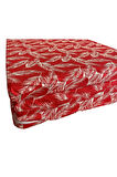 Katlanır Yer Yatağı Sünger Yatak Kırmızı Tüylü 80x180 Cm-6 Cm Tek Kişilik