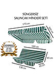 Gölgelikli 2 Kişilik Salıncak Minder Kılıfı (süngersiz) Yeşil-beyaz