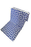 Katlanır Kamp Yatağı Çadır Yatağı Sünger Yatak Fermuarlı 70x180 Cm 6 Cm-MAVİ LABİRENT