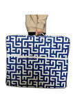 Katlanır Kamp Yatağı Çadır Yatağı Sünger Yatak Fermuarlı 70x180 Cm 6 Cm-MAVİ LABİRENT