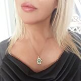 Vaoov 925 Ayar Gümüş İsimli Açılan Gold Fatmanın Eli Kolye