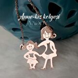 Vaoov Anne Kız Gümüş Anneler Günü Kolyesi (262484765)