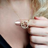 Kadın 925 Ayar Gümüş Gezegen Kolye