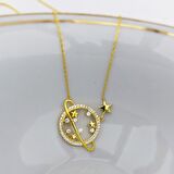 Kadın 925 Ayar Gümüş Gezegen Kolye