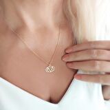 Vaoov 925 Ayar Gümüş Üçüncü Göz Çakra Kolye