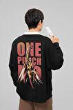 One Punch Man Baskılı Unisex Oversize Tasarım Anime Sweatshirt