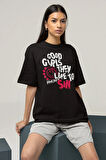 Good Girls They Like To Sın Blink-182 Baskılı Unisex Oversize Tişört