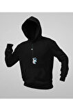 Tasarım Astronaut Baskılı Unisex Oversize Hoodie