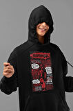 Deadpool Dergi Kapağı Baskılı Unisex Hoodie, Oversize Marvel Sweatshirt