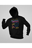 Breath Deeper Stay Wild Yazılı Unisex Oversize Grafiti Hoodie