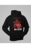 Justin Bieber Baskılı Unisex Oversize Şarkıcı Hoodie