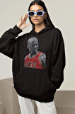 Michael Jorrdan Baskılı Unisex Oversize Efsane Basketbolcu Hoodie