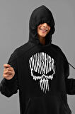 Özel Tasarım Punisher Baskılı Unisex Oversize Marvel Hoodie