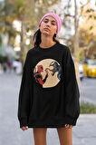 Deadpool x Venom Baskılı Unisex Oversize Tasarım Sweatshirt