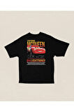 Çizgi Film Lightning Mcqueen Baskılı Unisex Oversize Cars Tişört