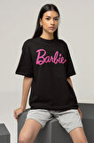 Barbie Baskılı Unisex Oversize Tişört