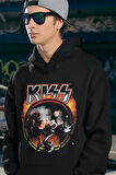 Rock Metal Müzik Grubu Unisex Oversize Kiss Hoodie