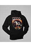 Rock Metal Müzik Grubu Unisex Oversize Kiss Hoodie
