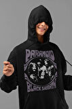 Paranoid Black Sabbath Baskılı Unisex Oversize Rock Metal Hoodie
