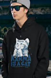 Karma Is A Cat Yazılı Unisex Oversize Taylor Swift Hoodie
