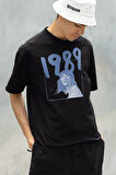 Retro Şarkıcı Taylor Swift Baskılı Unisex Oversize Tişört