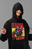 Deadpool x Wolverine Baskılı Unisex Oversize Marvel Karakter Hoodie