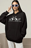 Burn Fats Not Oil Yazılı Unisex Oversize Yağ Değil Yağ Yak Yazılı Hoodie