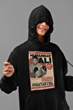 Muhammed Ali Clay Vintage Baskılı Unisex Oversize Efsane Boksör Hoodie