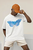 Butterfly Conversion Tasarım Baskılı Unisex Oversize Tişört