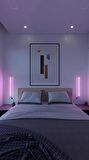 2 Adet Mini Duvar Aplik Uzaktan Kumandalı Rgb Led 16 Renk