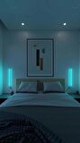 2 Adet Mini Duvar Aplik Uzaktan Kumandalı Rgb Led 16 Renk