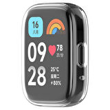Xiaomi Redmi Watch 3 Active Uyumlu Şeffaf Silikon Kasa ve Ekran Koruyucu